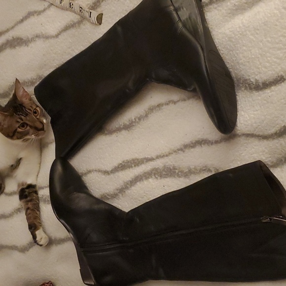 DKNYC BLACK LEATHER BOOTS - Picture 4 of 15